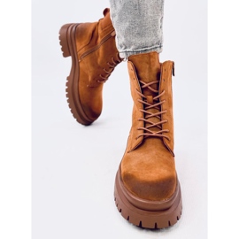 Bottines trappeur avec protection Desfor Camel brun 2