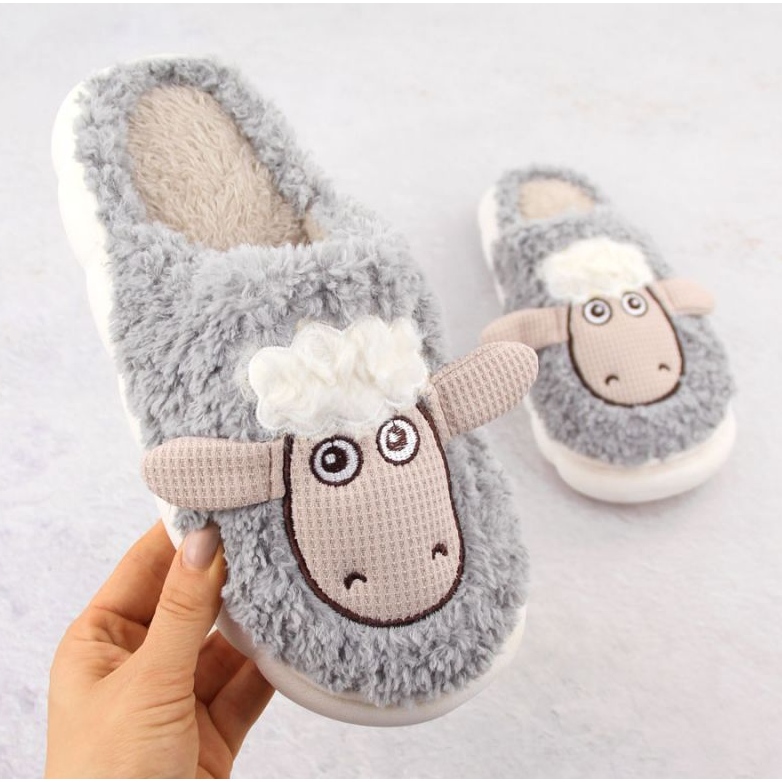 Filippo chaussons en fourrure avec mouton DK6683 PAW577A gris 1