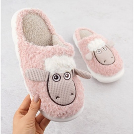 Filippo pantoufles en fourrure avec mouton W DK6683 PAW577B rose 1