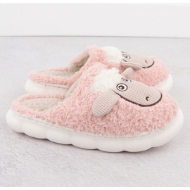 Filippo pantoufles en fourrure avec mouton W DK6683 PAW577B rose 2