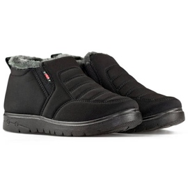 Bottes de neige basses isolées pour hommes, noir 81376-1B 1
