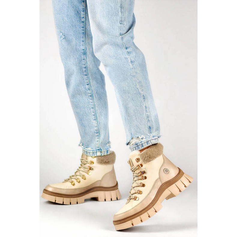 Bottes isolées pour femmes, beige CC-44CREM 2