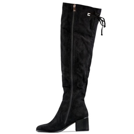 Cuissardes femme en daim noir FL3002B le noir 3