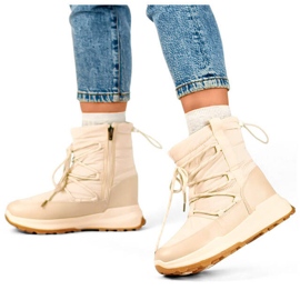 Bottes de neige à plateforme pour femme, beige 24-16321BE 1