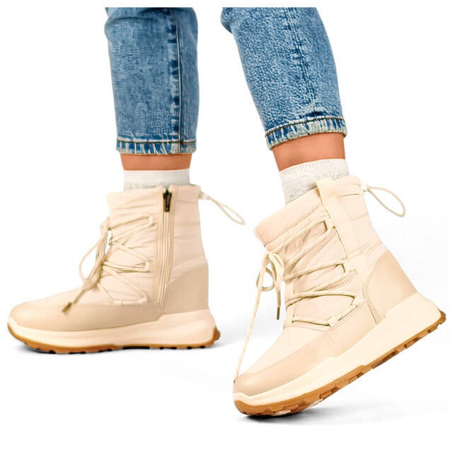 Bottes de neige à plateforme pour femme, beige 24-16321BE 1 Bottes de neige à plateforme pour femme, beige 24-16321BE 1