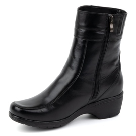 Olivier Bottines isolées en cuir avec fermeture éclair pour femme 072BB, noir 1