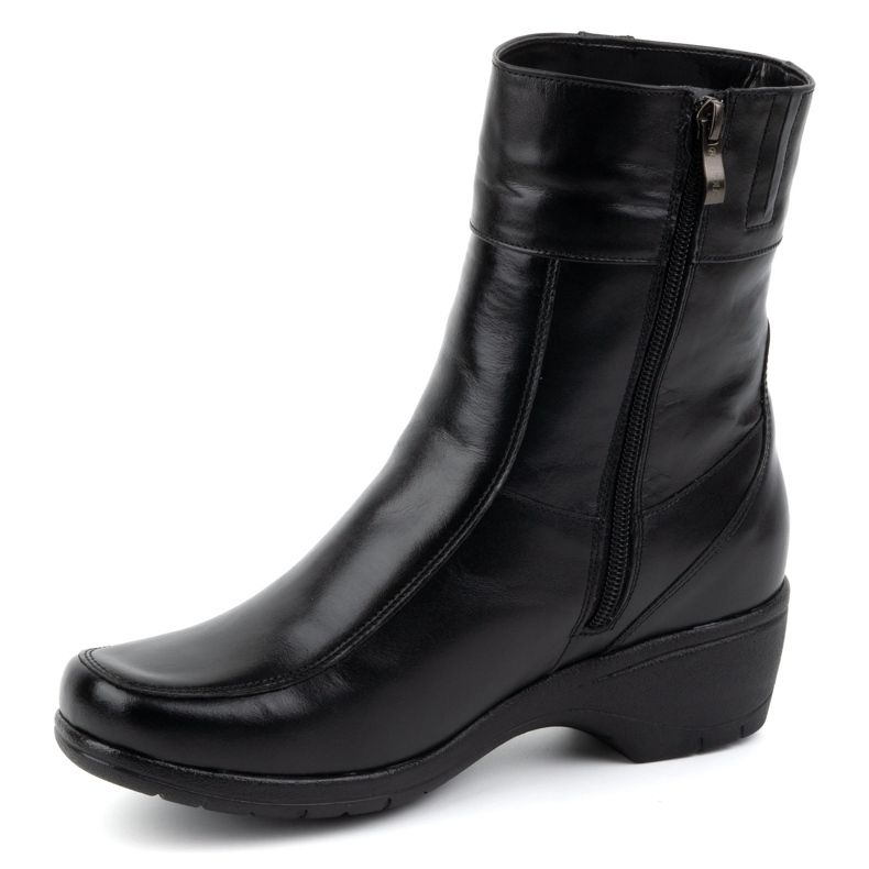 Olivier Bottines isolées en cuir avec fermeture éclair pour femme 072BB, noir le noir 1