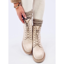 Mayfield Bottines à lacets beiges 3