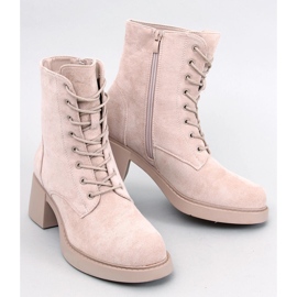 Mayfield Bottines à lacets beiges 1