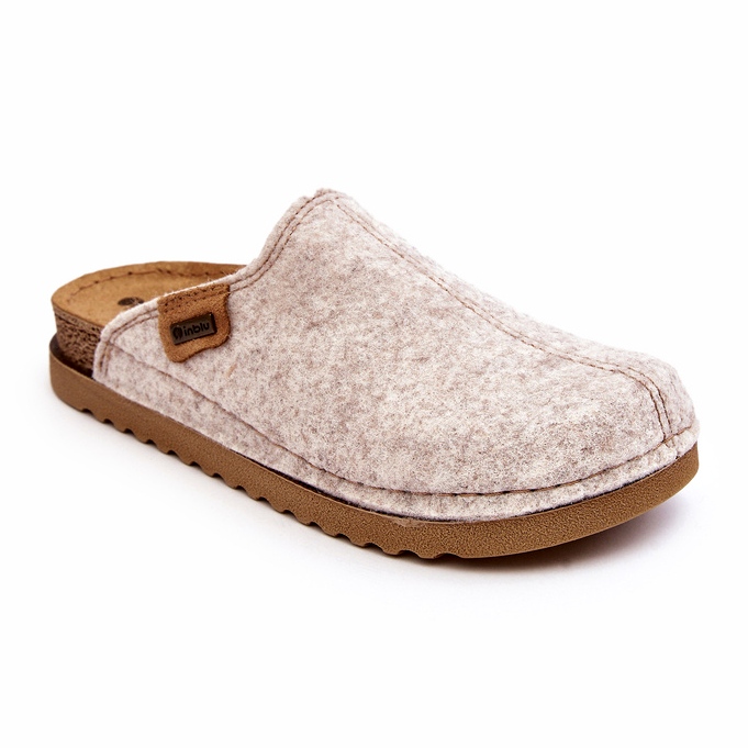 Chaussures Maison Femme Chaussons Inblu DJ000010 Beige clair 2
