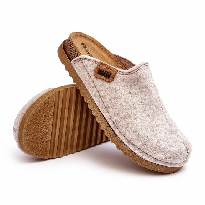 Chaussures Maison Femme Chaussons Inblu DJ000010 Beige clair 3