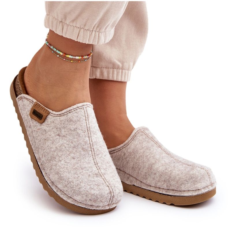 Chaussures Maison Femme Chaussons Inblu DJ000010 Beige clair 4