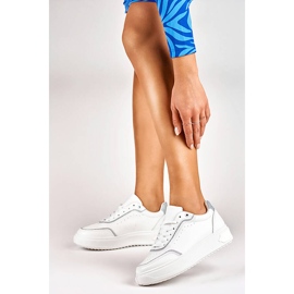 Chaussures de sport femme, baskets blanches BL295W 2 Chaussures de sport femme, baskets blanches BL295W 2
