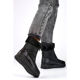 Bottes de neige femme avec fourrure, noir W87B le noir 2