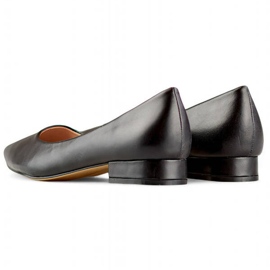 Chaussures classiques pour femmes à talon bas et pointu, noires DO-104B le noir 4