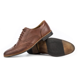 Olivier Chaussures habillées en cuir Brogues 306GT marron brun 1