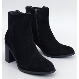 Noriega Bottines à talons en daim noir 1