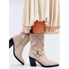 Hardin Santiags en daim beige 3