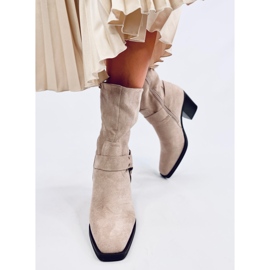 Hardin Santiags en daim beige 4