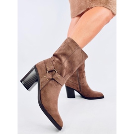 Hardin Santiags en daim kaki brun 4