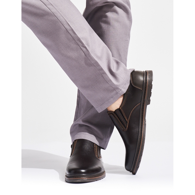 Chaussures pour hommes marron foncé brun 1