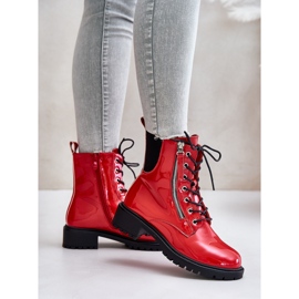 Bottes de travail brevetées avec fermeture éclair, isolées rouge Ravanthia 2 Bottes de travail brevetées avec fermeture éclair, isolées rouge Ravanthia 2