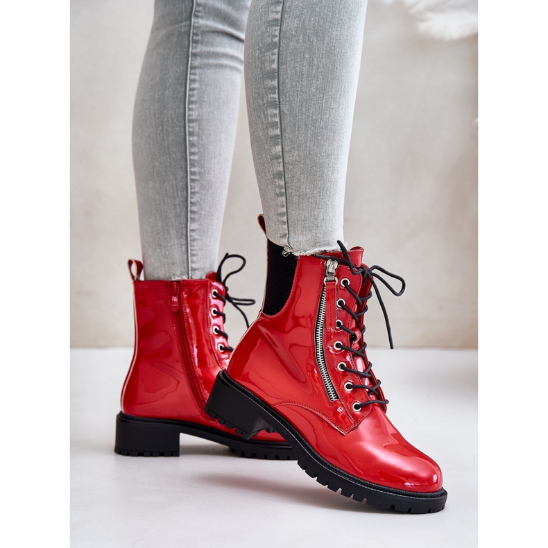 Bottes de travail brevetées avec fermeture éclair, isolées rouge Ravanthia 2 Bottes de travail brevetées avec fermeture éclair, isolées rouge Ravanthia 2