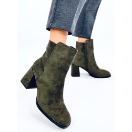 Weish DK.GREEN bottines lisses à talons hauts vert 4