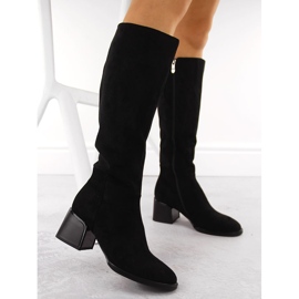 Bottines femme en daim noir avec bloc Filippo DKZ6603 le noir 3