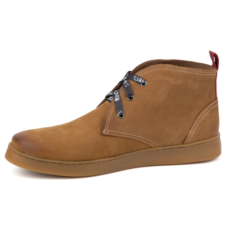 Chaussures Chukka en cuir pour hommes KAMPOL 110/410 marron clair beige 2