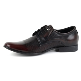 Olivier Chaussures élégantes en cuir pour hommes 302T3 cerise rouge 1