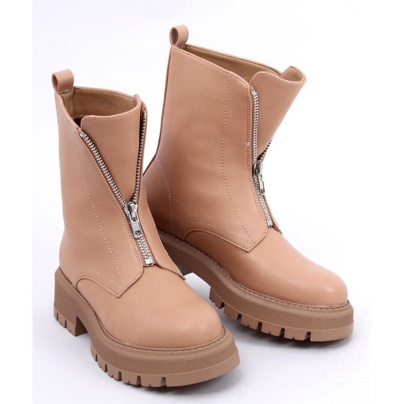 Bottes militaires Laura Camel beige 1 Bottes militaires Laura Camel beige 1