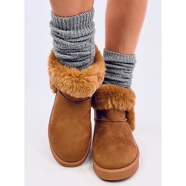 Bottines courtes Emus avec fourrure Sissoi Camel brun 5