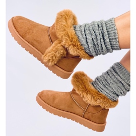 Bottines courtes Emus avec fourrure Sissoi Camel brun 3