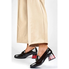 Chaussures vernies pour femme avec décoration de talon, noir GD-FL479-B 2