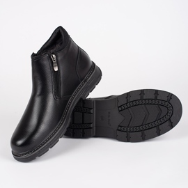 Bottes isolées d'hiver noires pour hommes le noir 2