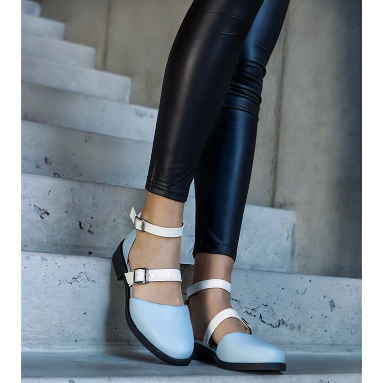 Ballerines bleues à boucle Josiane 2