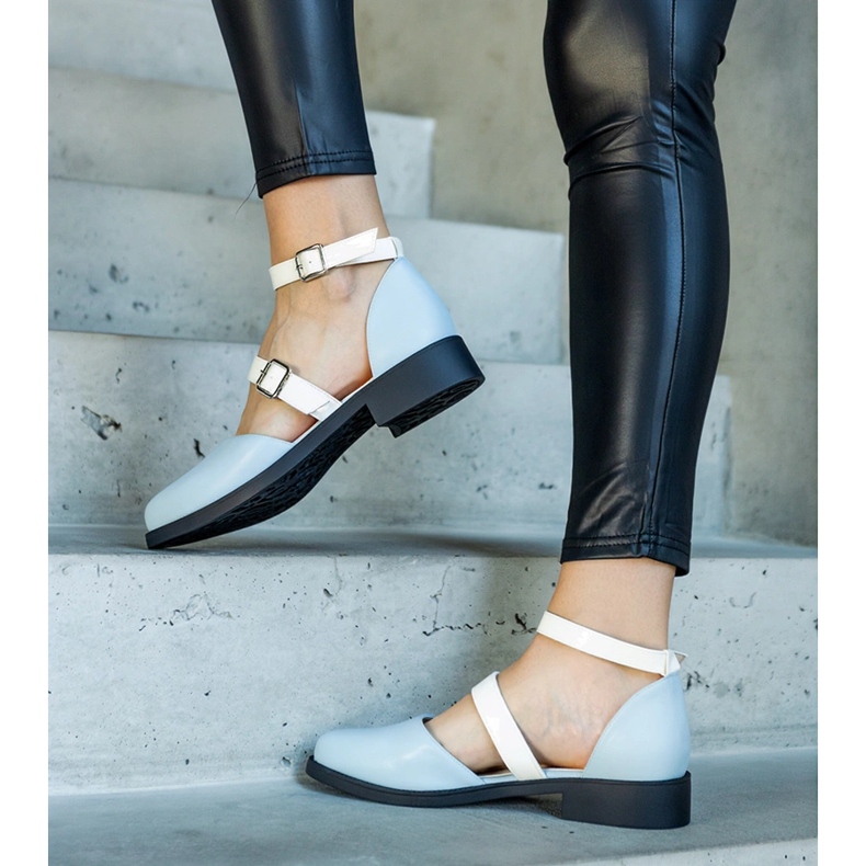 Ballerines bleues à boucle Josiane 1