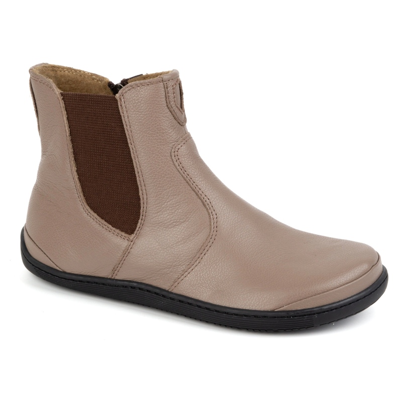 Olivier Bottines Chelsea femme pieds nus avec fermeture éclair, isolées 1263, beige 1