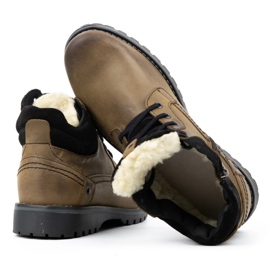 KOMODO Bottes d'hiver en cuir pour hommes 885 olive vert 4 KOMODO Bottes d'hiver en cuir pour hommes 885 olive vert 4