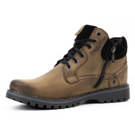 KOMODO Bottes d'hiver en cuir pour hommes 885 olive vert 1 KOMODO Bottes d'hiver en cuir pour hommes 885 olive vert 1
