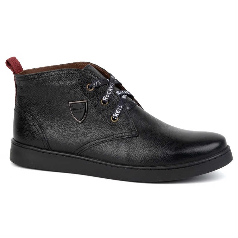 Chukka boots homme en cuir, isolées KAMPOL 110/5, noir 1