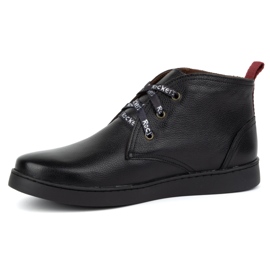Chukka boots homme en cuir, isolées KAMPOL 110/5, noir 2