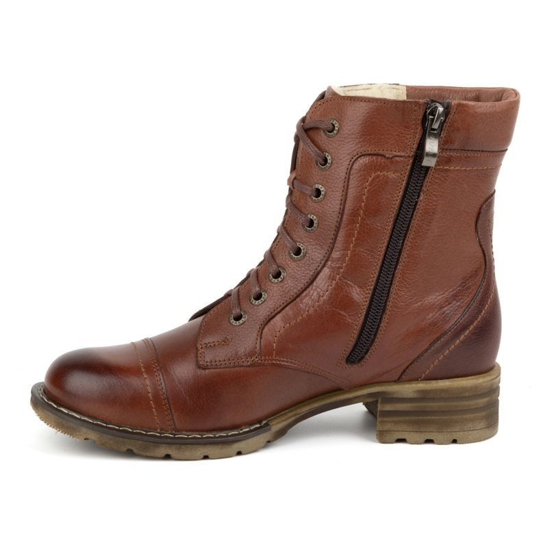 Olivier Bottes en cuir pour femmes, bottes d'hiver isolées, 226BB, marron brun 1 Olivier Bottes en cuir pour femmes, bottes d'hiver isolées, 226BB, marron brun 1