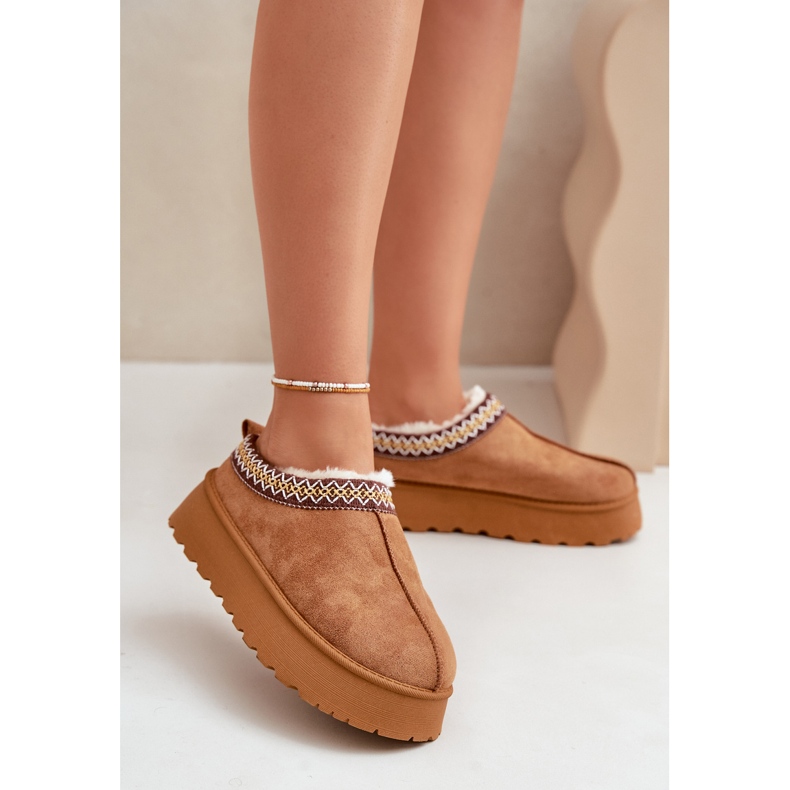 Bottes De Neige Plateforme Avec Broderie Camel Tamilda brun 2