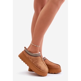 Bottes De Neige Plateforme Avec Broderie Camel Tamilda brun 1