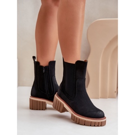 Bottines Chelsea isolées à fermeture éclair, Noir Linneviae le noir 3