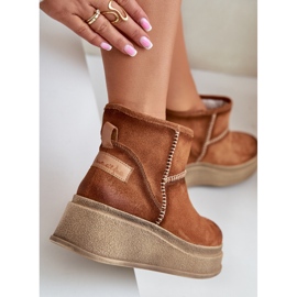 Bottes De Neige En Cuir Daim Sur Plateforme Et Compensées Marron Maciejka 06769-29 Marron brun 7