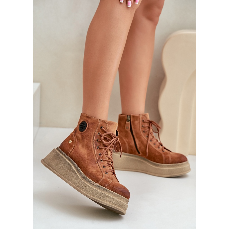 Bottines En Daim Sur Plateforme Massive Maciejka 06309-29 Marron brun 2