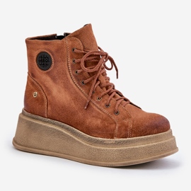 Bottines En Daim Sur Plateforme Massive Maciejka 06309-29 Marron brun 4